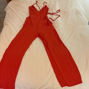 Elegant Scarlet Jumpsuit